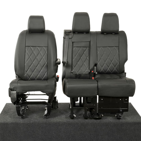 Peugeot Expert 2016+ Leatherette Seat Covers - Front Split Base Passenger Seat