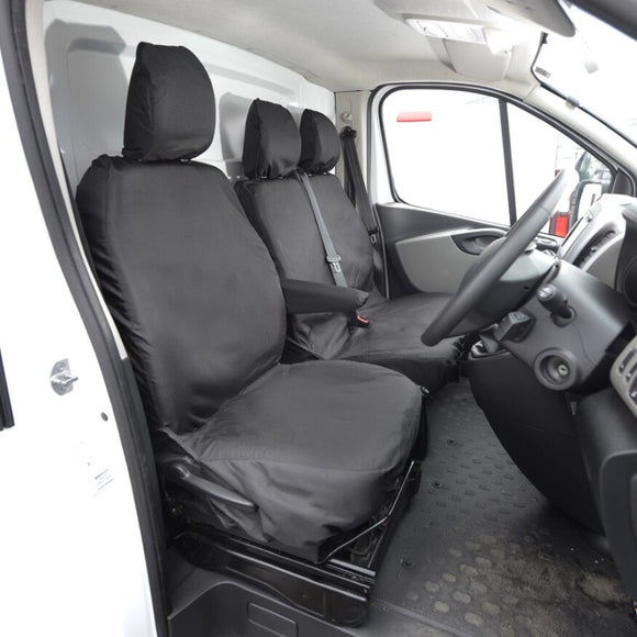 Nissan Interstar Van 2022+ Tailored Seat Covers - Three Front Seats No Folding Middle Seat