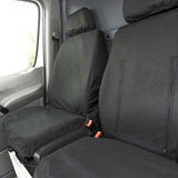 Mercedes Sprinter Van 2006-2018 Tailored  Seat Covers - Three Front Seats With Work Tray