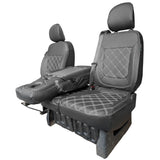 Renault Trafic 2014+ Leatherette Seat Covers - Three Front Seats Folding Middle Seat