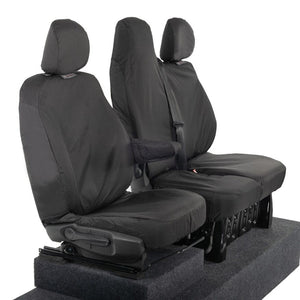 Renault Trafic Van 2014-2024 Tailored  Seat Covers - Three Front Seats Folding Middle Seat Twin Base Seat