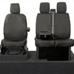 Vauxhall Movano Van  2022+ Tailored  Seat Covers - Three Front Seats With Work Tray