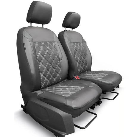 Driver & Passenger Semi-Tailored Leatherette Seat Covers - Waterproof & Airbag Compatible