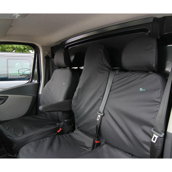 Vauxhall Vivaro 2014-2019 Seat Covers - Three Front Seats Folding Middle Seat