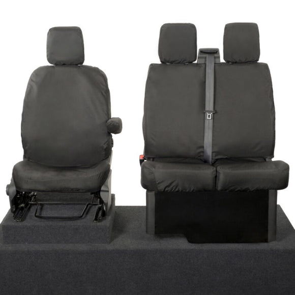 Ford Transit custom 2013-2024 Tailored  Seat Covers - Three Front Seats No Work Tray