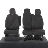 Nissan Primastar Van 2021+ Tailored  Seat Covers - Three Front Seats Folding Middle Seat Twin Base Seat