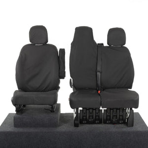 Vauxhall Movano Van 2010-2022 Tailored  Seat Covers - Three Front Seats Folding Middle Seat Two Piece Passenger Base