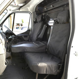 Nissan NV400 Van 2011-2022 Tailored  Seat Covers - Three Front Seats Folding Middle Seat Single Base Seat