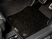 Volkswagen ID Buzz MPV 5 Seats SWB 2022+ Van Mats // Black Elite, Black White Stitch Trim