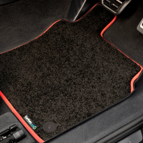 Honda Civic 2012-2017 Car Mats // Black Elite, Red Trim, No Heelpad