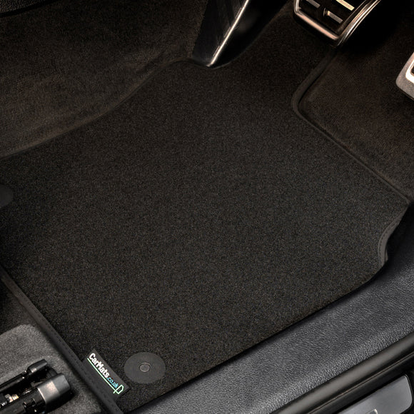 Bentley Continental GT 2003-2010 Car Mats // Black Executive, Black Trim, Carpet Heelpad