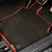 Kia ProCeed 2019+ Car Mats // Black Executive, Red Trim, No Heelpad