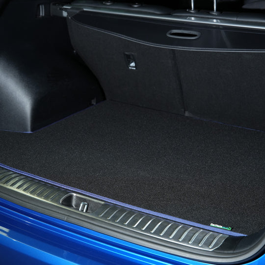 Mercedes E-Class Estate 2010-2016 Boot Mat // Black Grand, Blue Trim