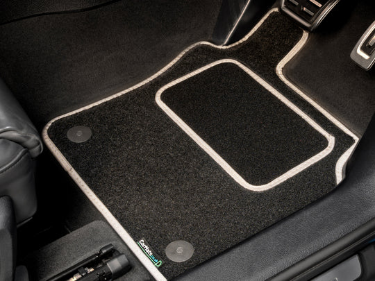 Ford Transit MK8 Automatic Motorhome  2014-2019 Motorhome Mats // Black Grand, Grey Trim