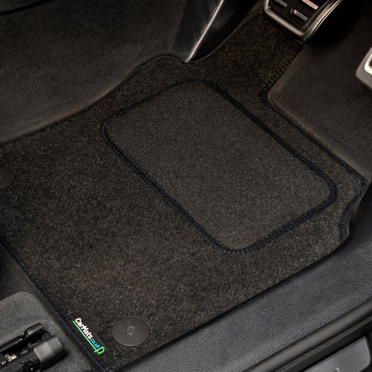Audi A6 E-Tron 2024+ Car Mats // Black Motor, Black Trim, Carpet Heelpad