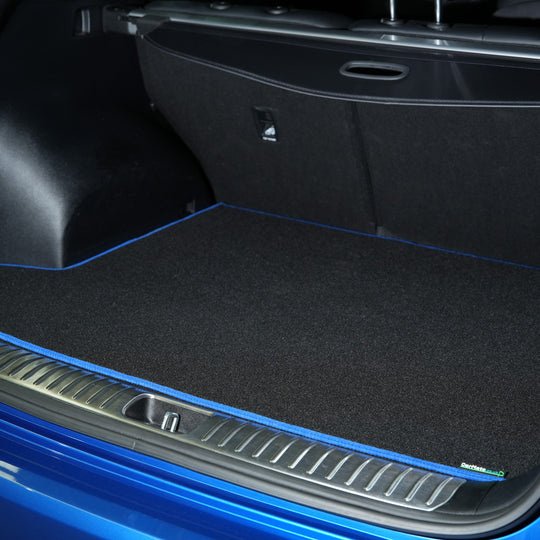 Renault Clio 2019+ Lower Boot Mat // Black Motor, Blue Trim