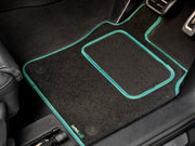 Peugeot 3008 Hybrid 2022-2024 Car Mats // Black Motor, Green Trim, Carpet Heelpad