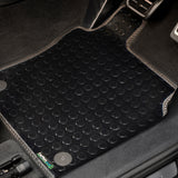 Ford Transit Custom Crew Cab Automatic Van 2018-2023 Van Mats (with centre piece) // Black Off Road Rubber, Black Trim