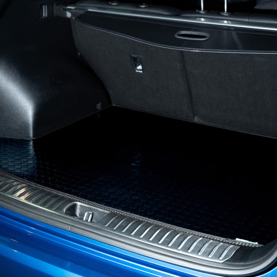 Audi A3 2012-2020 Sportback Upper Boot Mat // Black Off Road Rubber, Black Trim