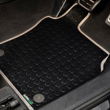 Toyota Hilux Double Cab Invincible 2005-2016 Car Mats // Black Off Road Rubber, Grey Trim, No Heelpad