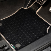 Volvo XC40 Auto (4 Clips) 2018+ Car Mats // Black Off Road Rubber, Grey Trim, No Heelpad