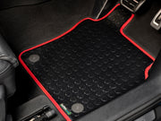 Kia Sportage 2019-2022 Car Mats // Black Off Road Rubber, Red Trim, No Heelpad