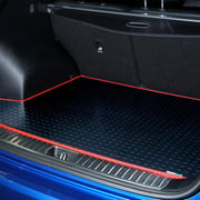 Ford Fiesta Mk7 2009-2017 Boot Mat // Black Off Road Rubber, Red Trim