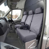 Mercedes Sprinter Van 2006-2018 Tailored  Seat Covers - Three Front Seats With Work Tray