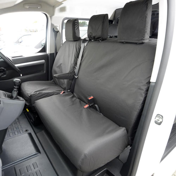 Vauxhall Vivaro Van 2019+ Tailored  Seat Covers - Three Front Seats Single Base Passenger Seat