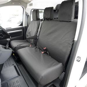 Fiat Scudo Van  2022+ Tailored  Seat Covers - Three Front Seats Single Base Passenger Seat