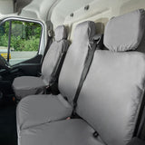 Nissan NV400 Van 2011-2022 Tailored  Seat Covers - Three Front Seats Folding Middle Seat Two Piece Passenger Base