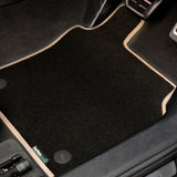 Fiat Ducato Motorhome 2015-2017 Van Mats (with central glove box) // Black Super, Beige Trim