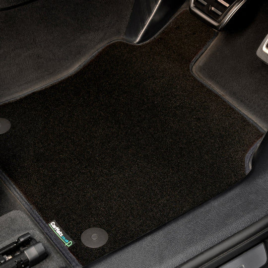Volvo XC60 2017+ Car Mats (4 clips) // Black Super, Black Trim, PVC Heelpad