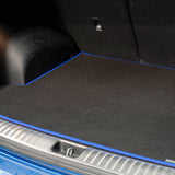 Ford Transit Custom Crew Cab Rear Seat Mat 2018-2023 Van Mats // Black Super, Blue Trim