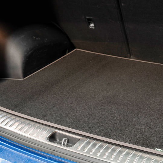 Audi A4 2016+ Boot Mat // Black Super, Grey Trim