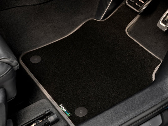 Volkswagen Golf Mk3 1992-1998 Car Mats // Black Super, Grey Trim, No Heelpad