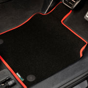 Ford Transit Custom Automatic Van 2020-2023 Van Mats // Black Super, Red Trim
